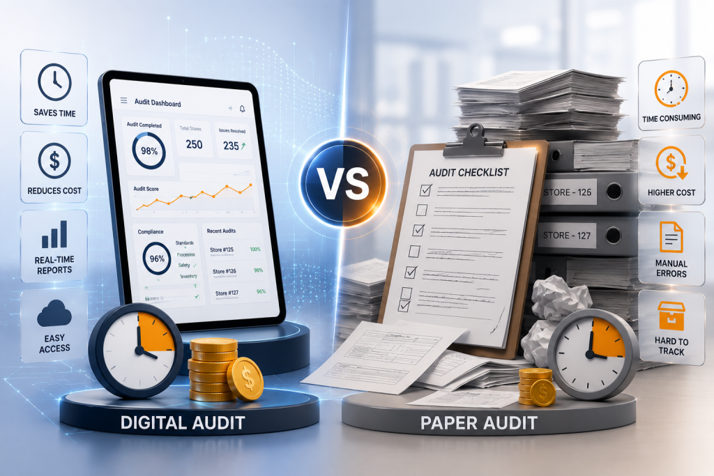 Digital Audit Software vs Paper Audit Checklist
